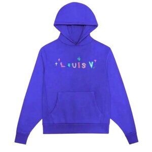 MEGA YACHT Louis V. Embroidered Hoodie in Blue